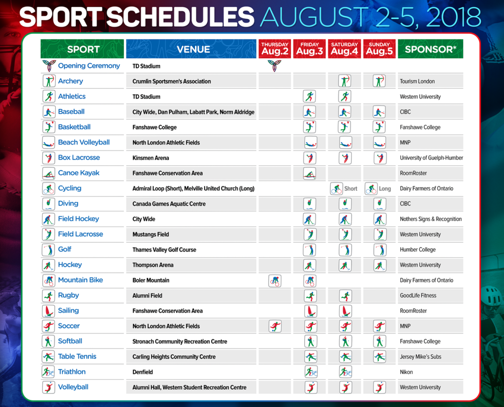 sport schedule